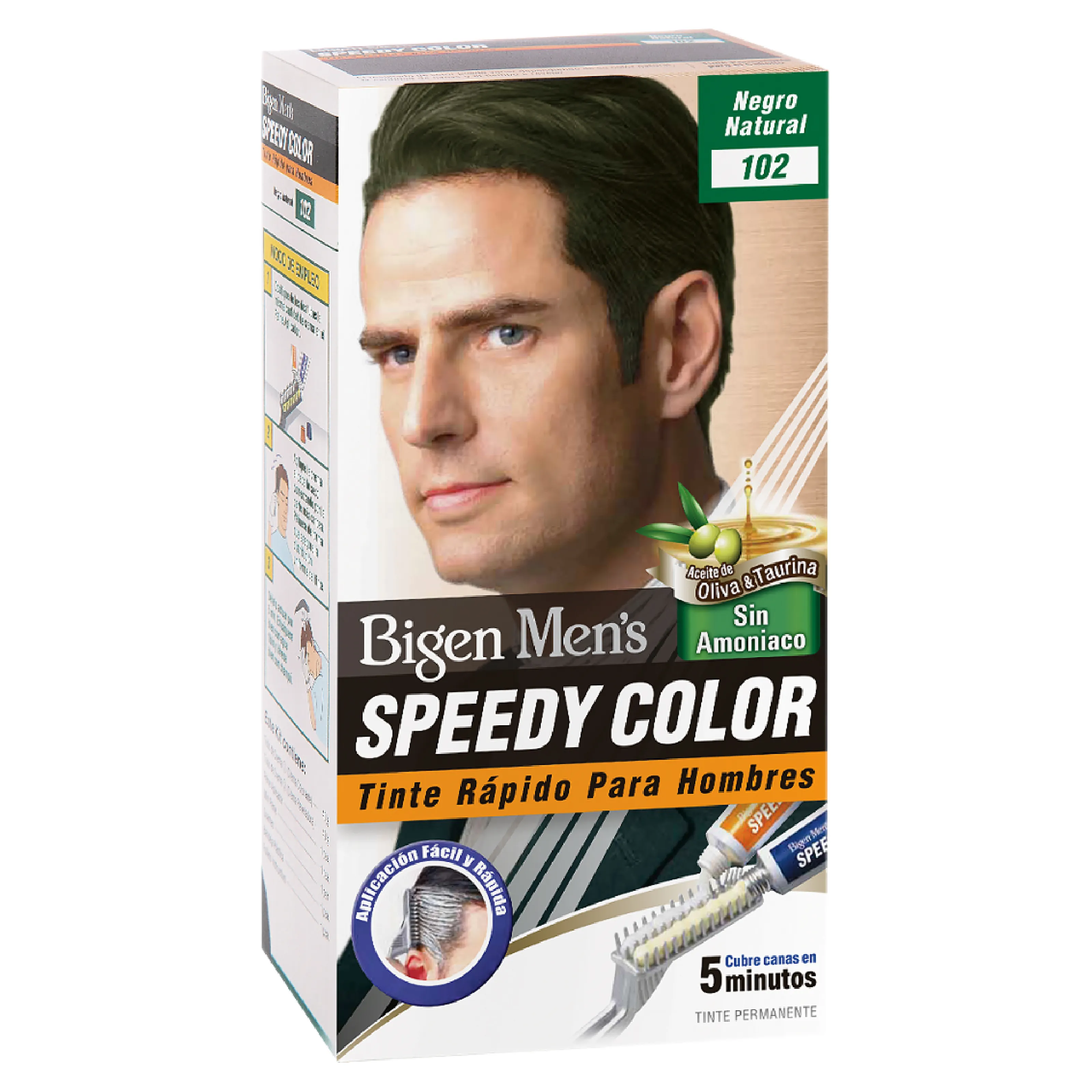 Tinte Bigen Mens Speedy Negro Natural 102 Unidad