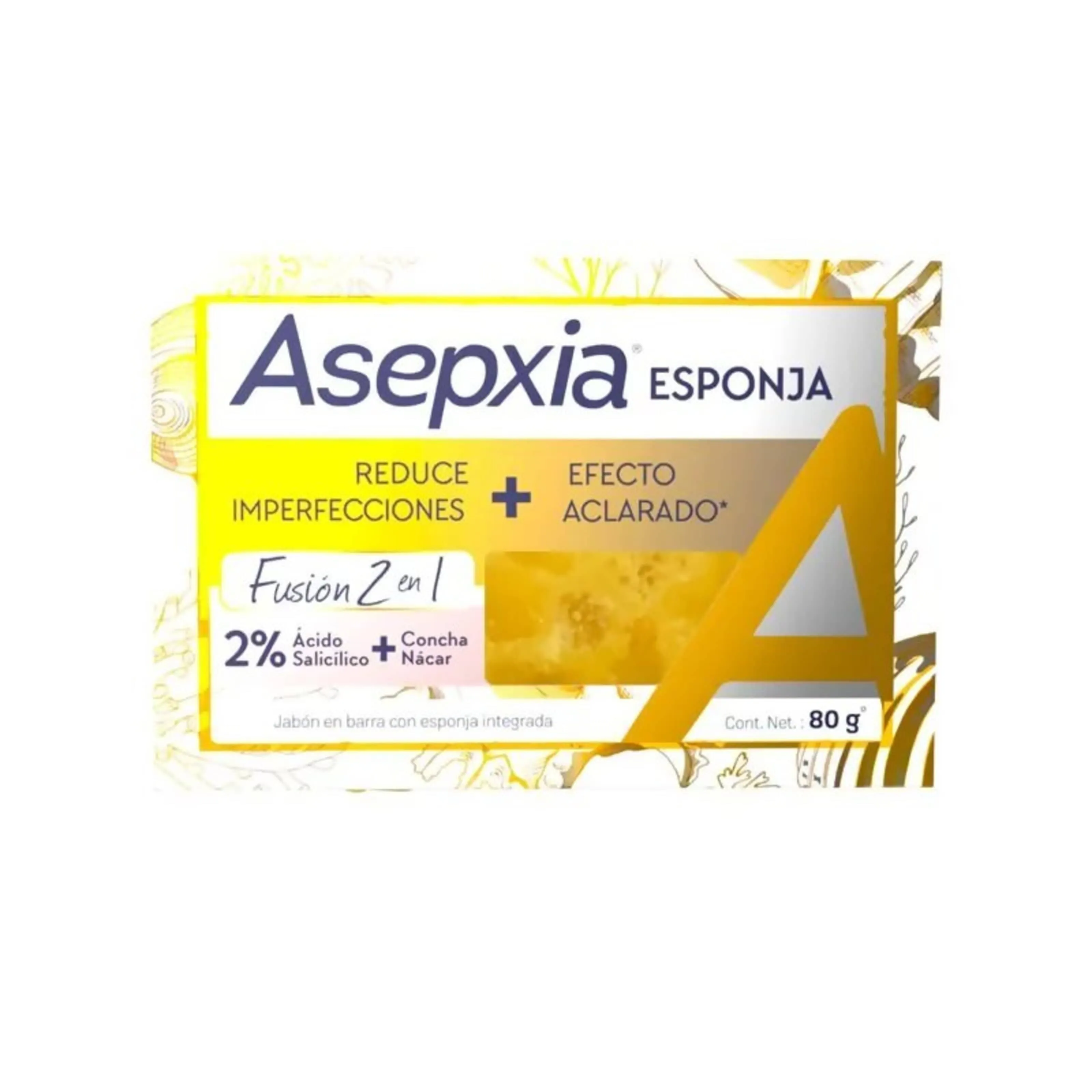 Jabón Asepxia Fusion 2X1 Con Espoja Integ 80 Gr Genomma