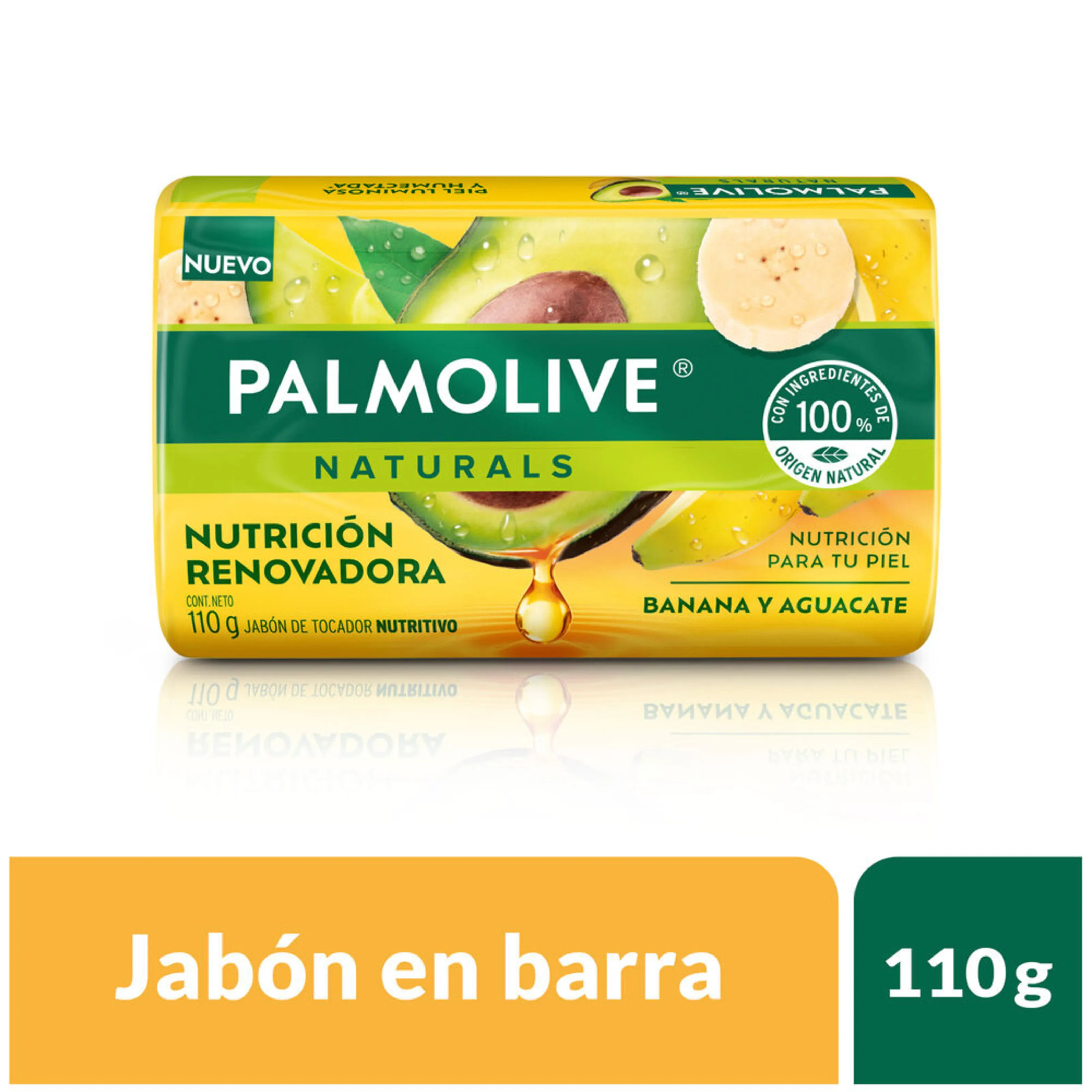 Palmolive Jabón Banana y Aguacate Barra 110 g