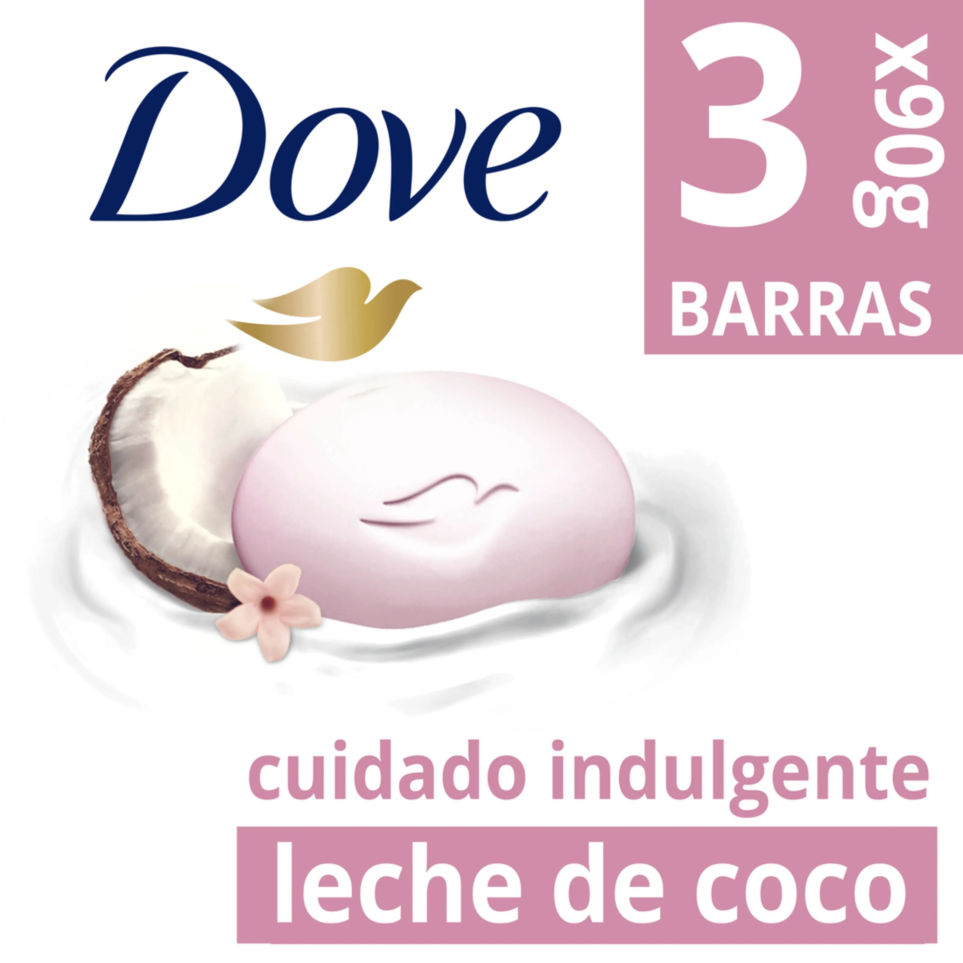 Jabón Dove Leche de Coco 90 g x 3