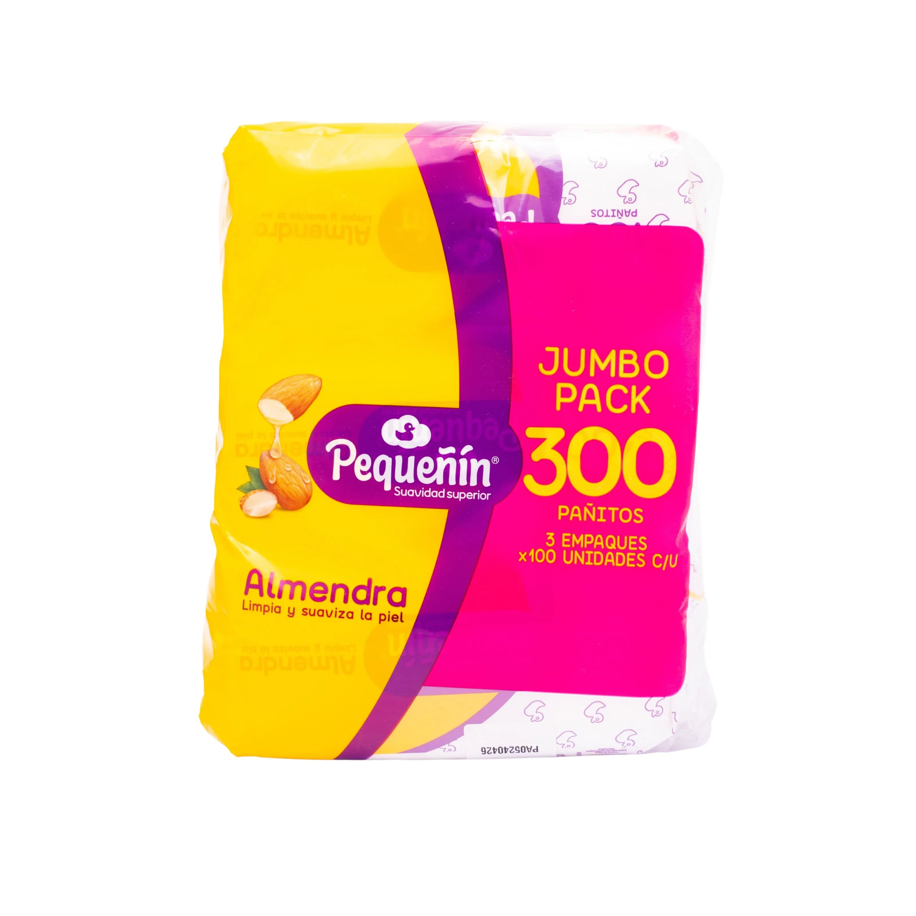 Pañitos Humedos Pequenin Almendra 3 Paq 100 Und