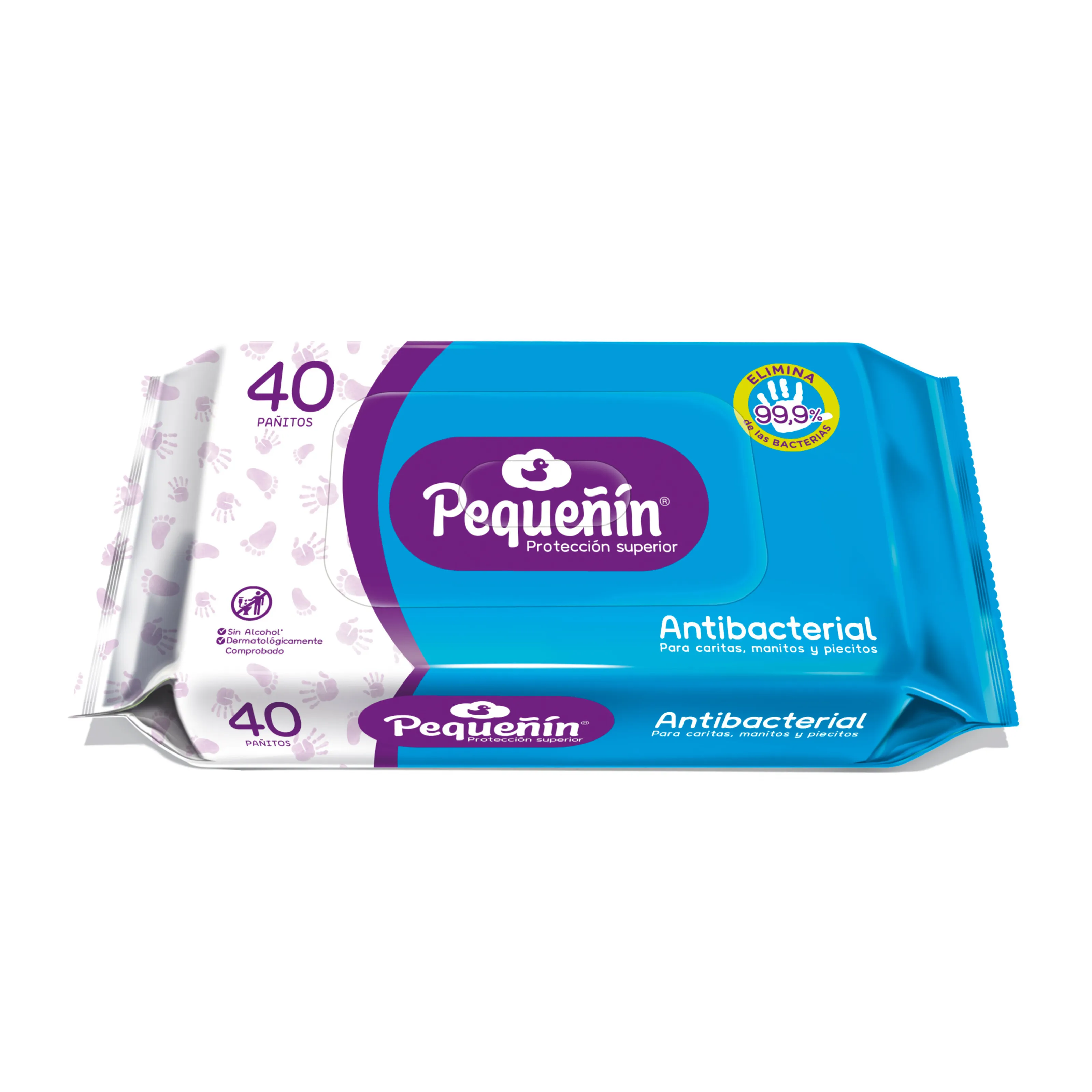 Toallas Humedas Pequenin Antibacterial Paquete 40 Unidades
