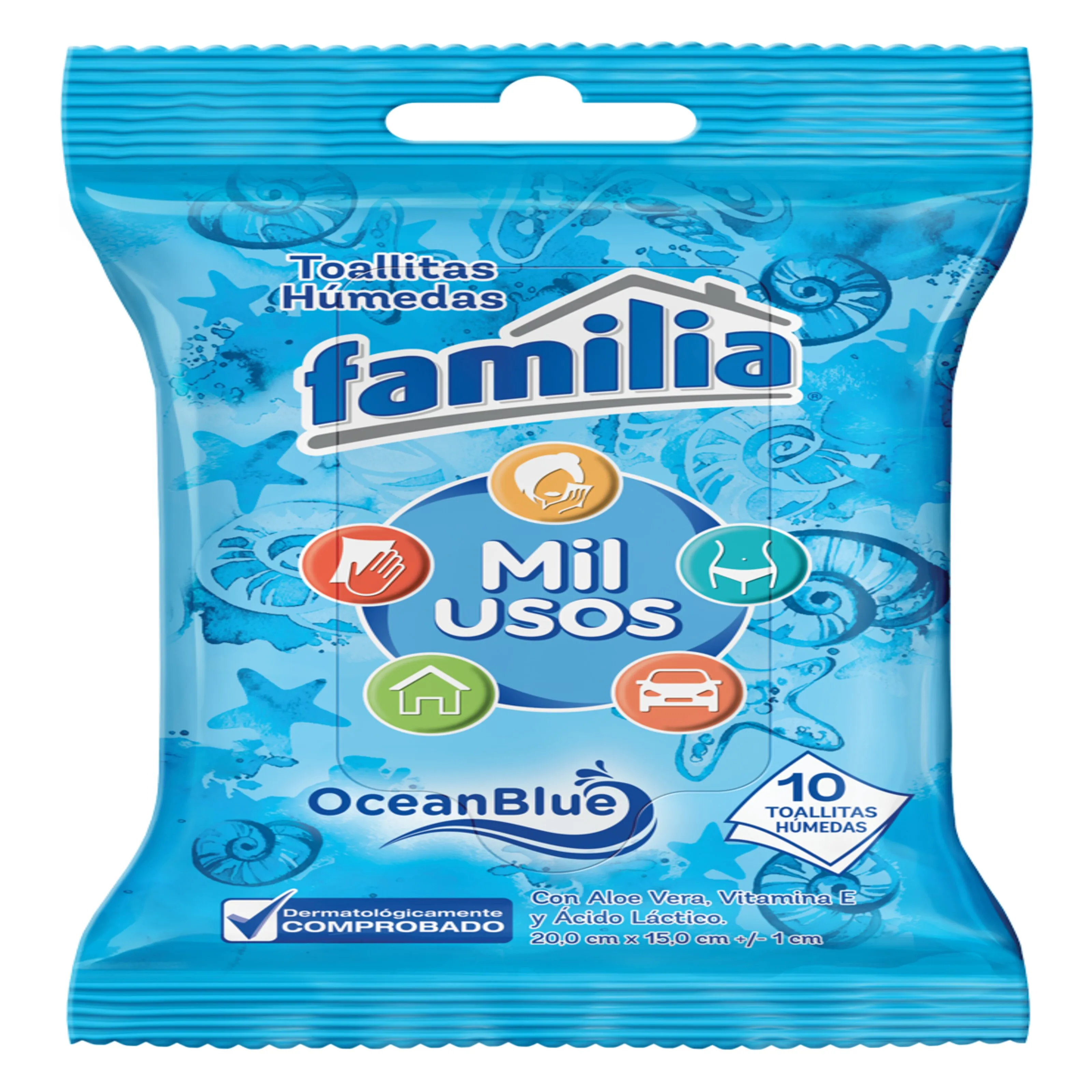 Pañitos Humedos Familia Act Mil Usos Paquete 10 Unidades