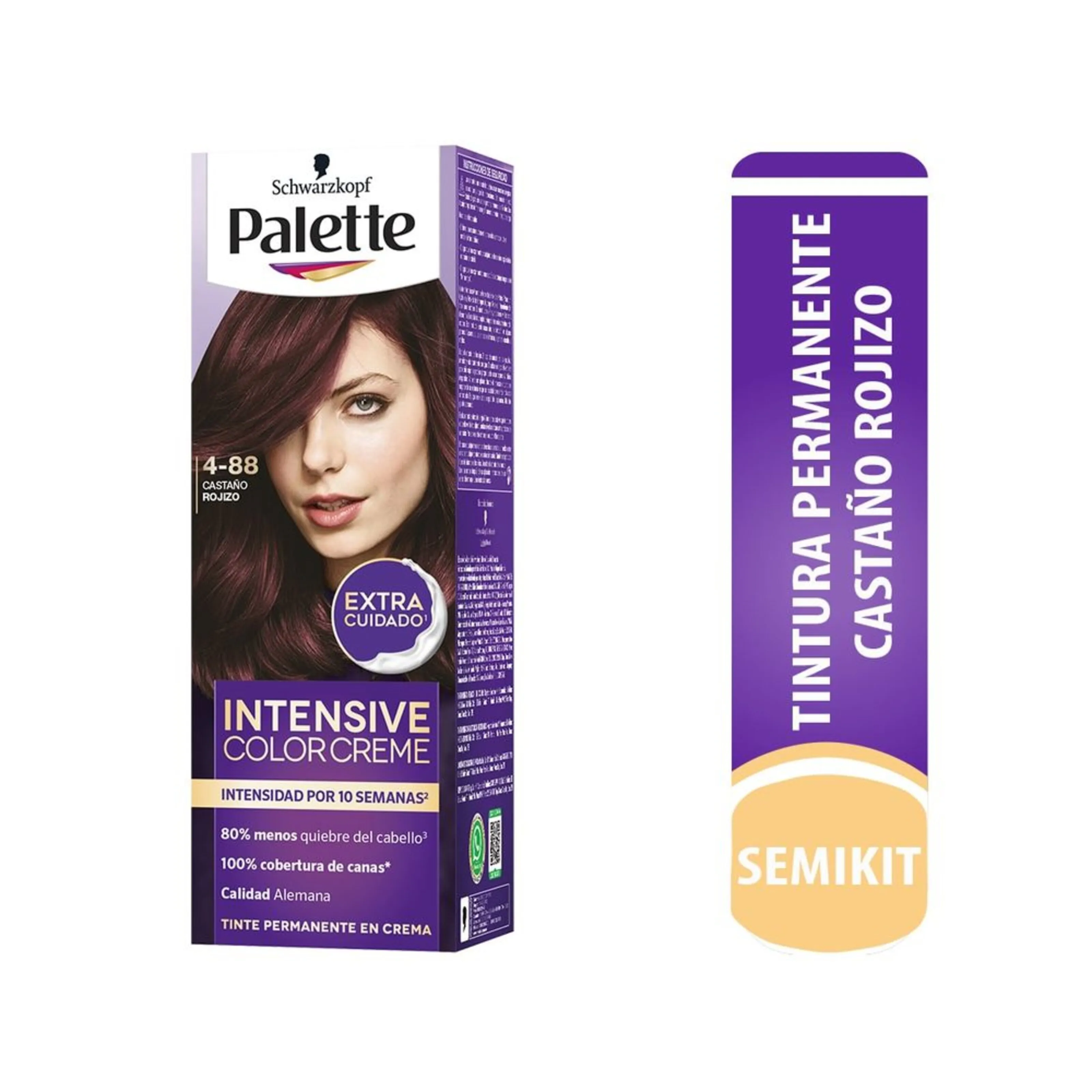 Tinte Palette Intensive Cc Castano Rojo Semikit 4-88