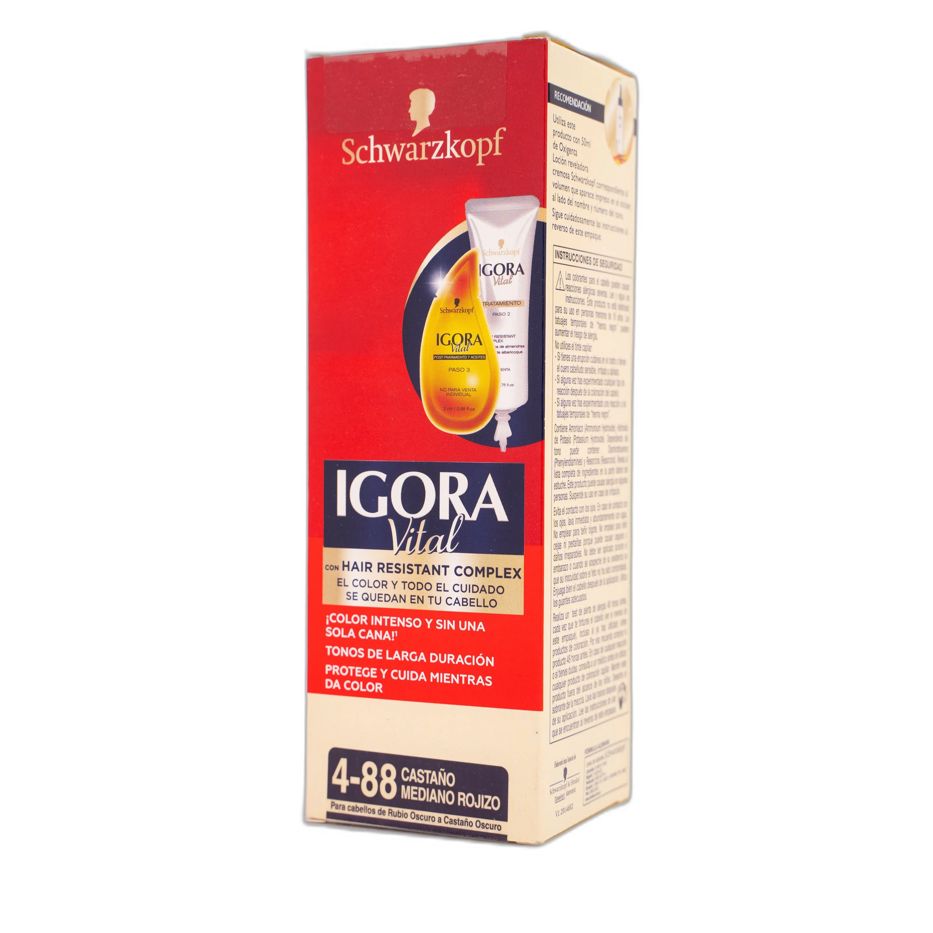 Tinte Igora Vital Castano Medio Rojizo Tubo 4.88
