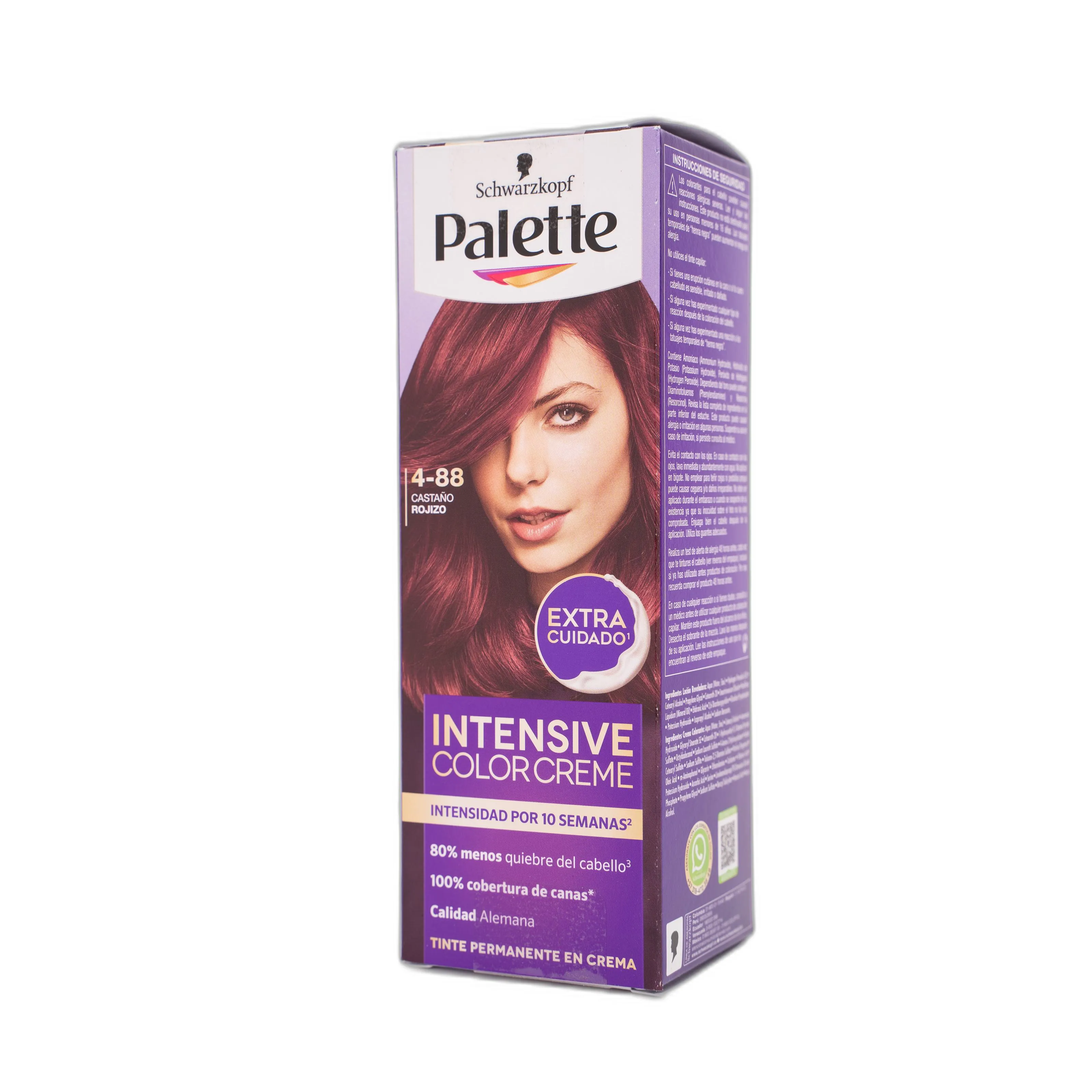Tinte Palette Intensive Cc Castano Rojizo Doble Tubo 4-88
