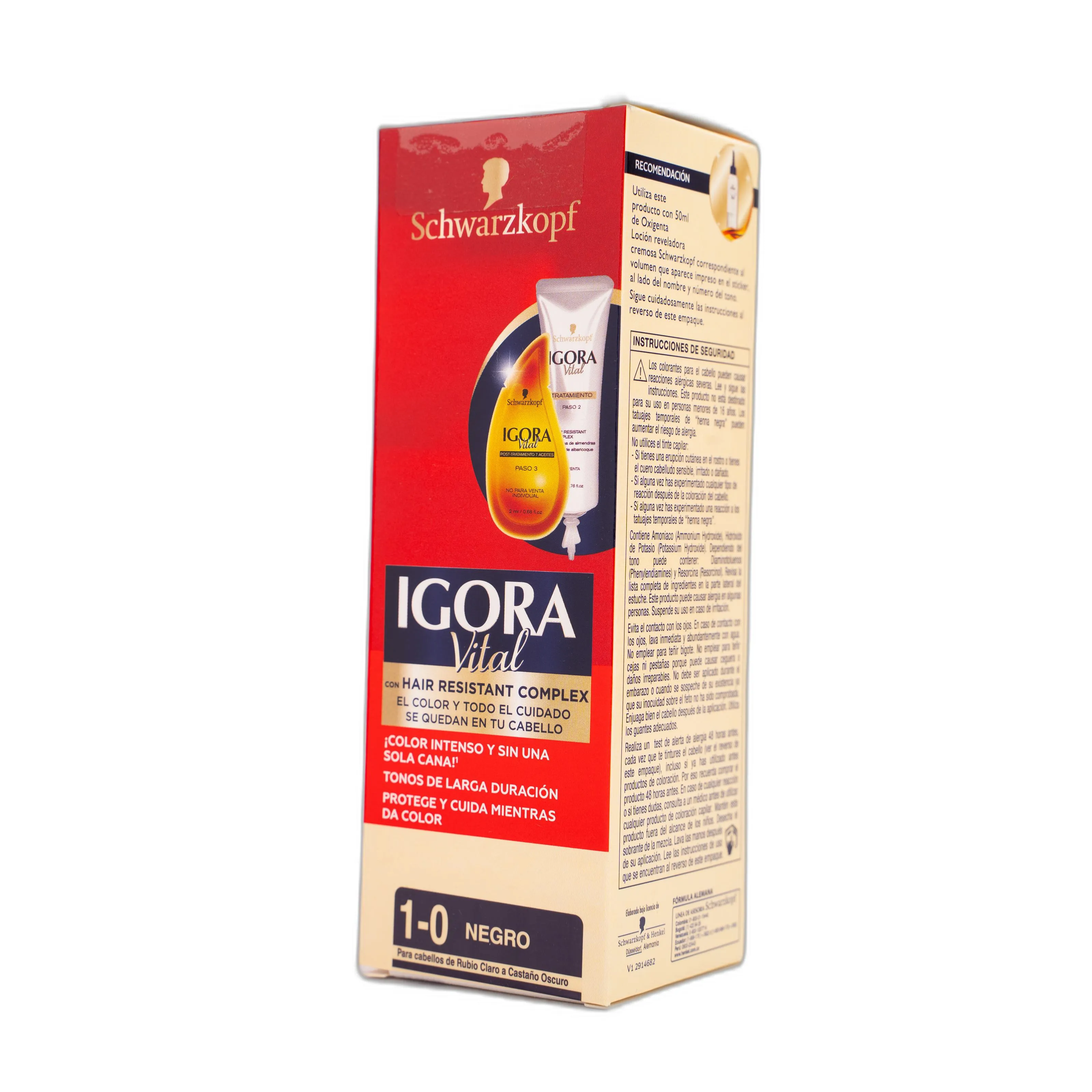 Tinte Igora Vital Color Negro Tub 1-0