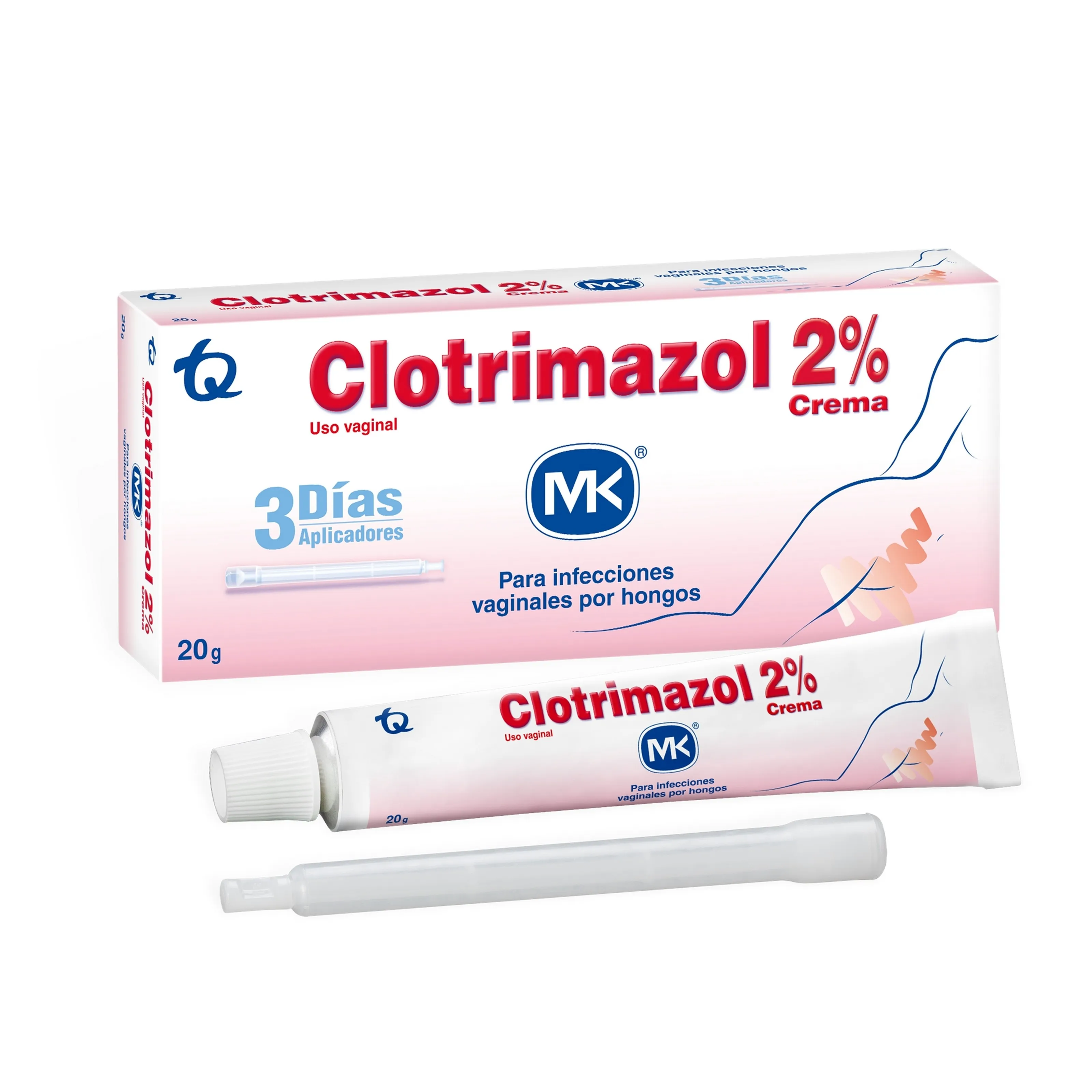 Clotrimazol 2% 20 g Crema Vaginal Mk