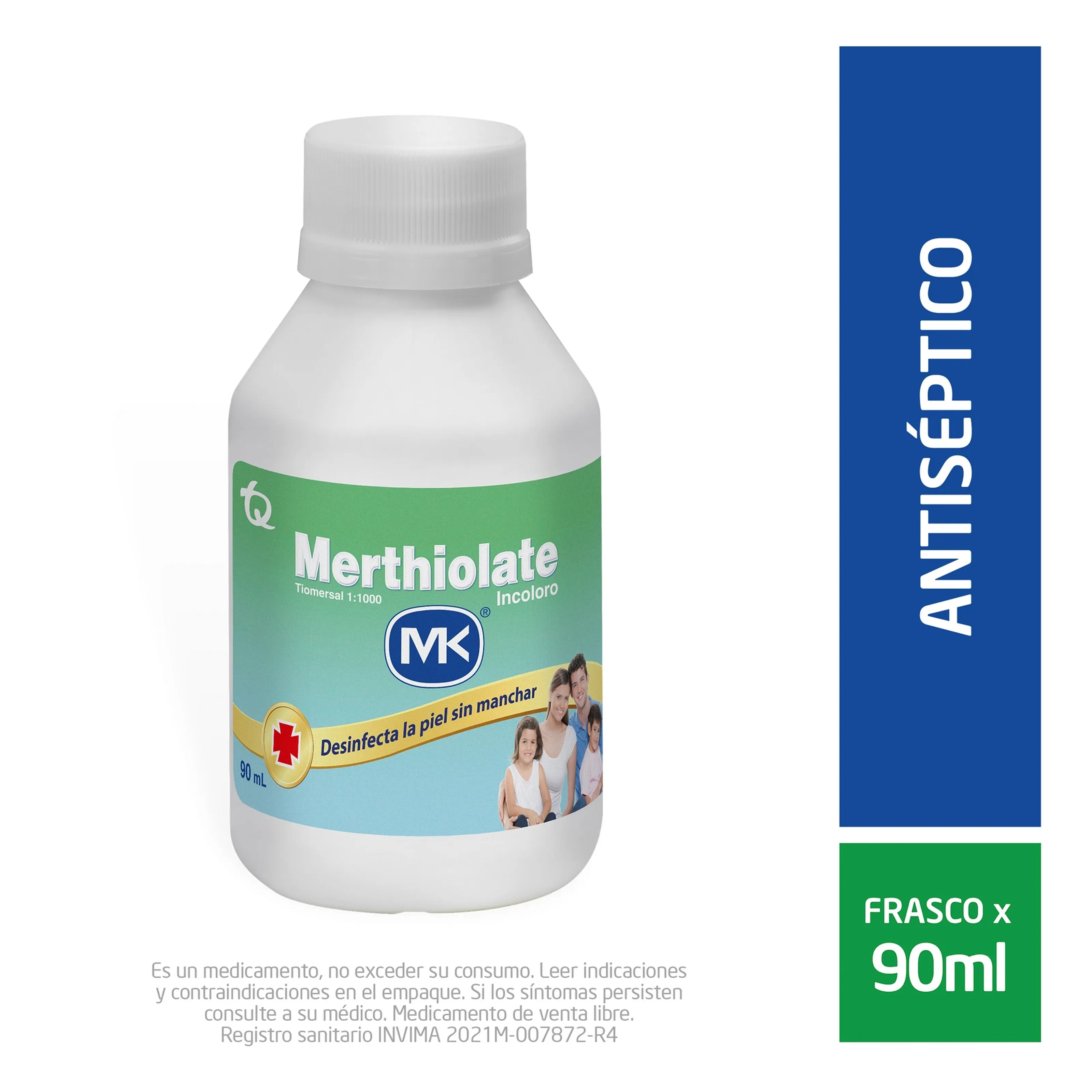Merthiolate Incoloro Solución 90 ml MK