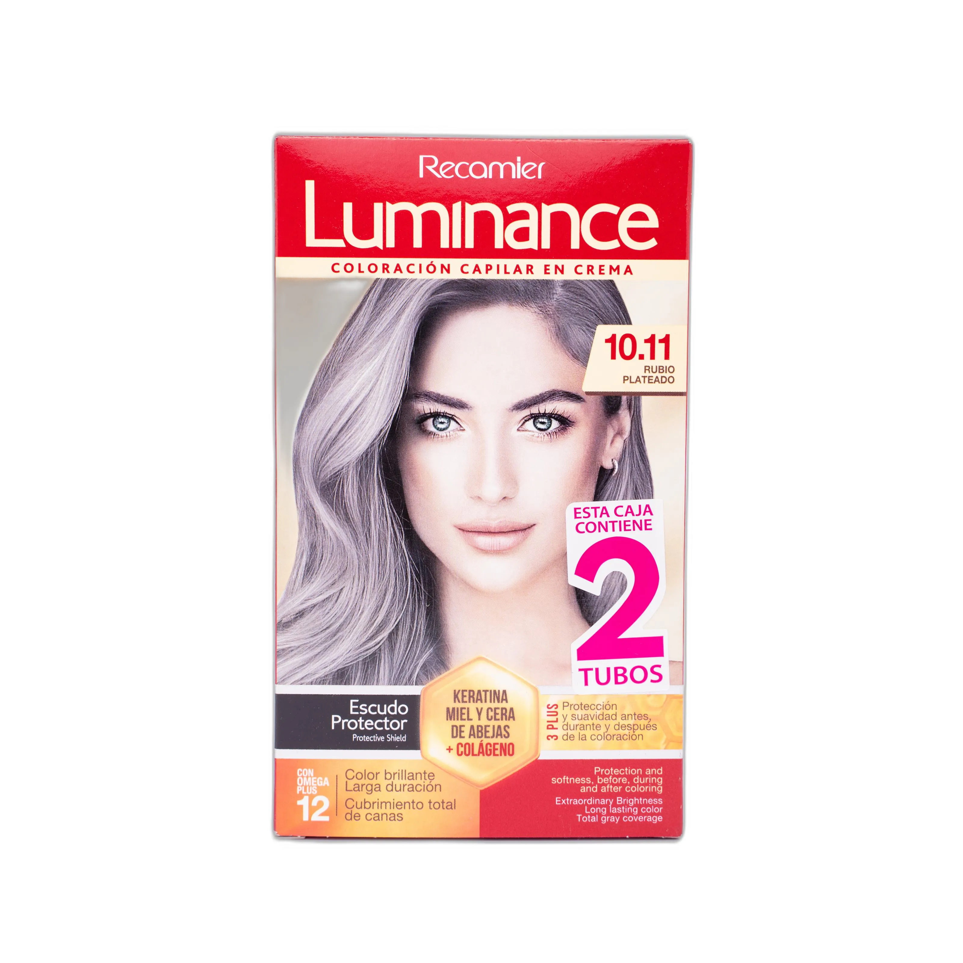 Tinte Luminance Rubio Plateado Doble Tubo Estuche 1011