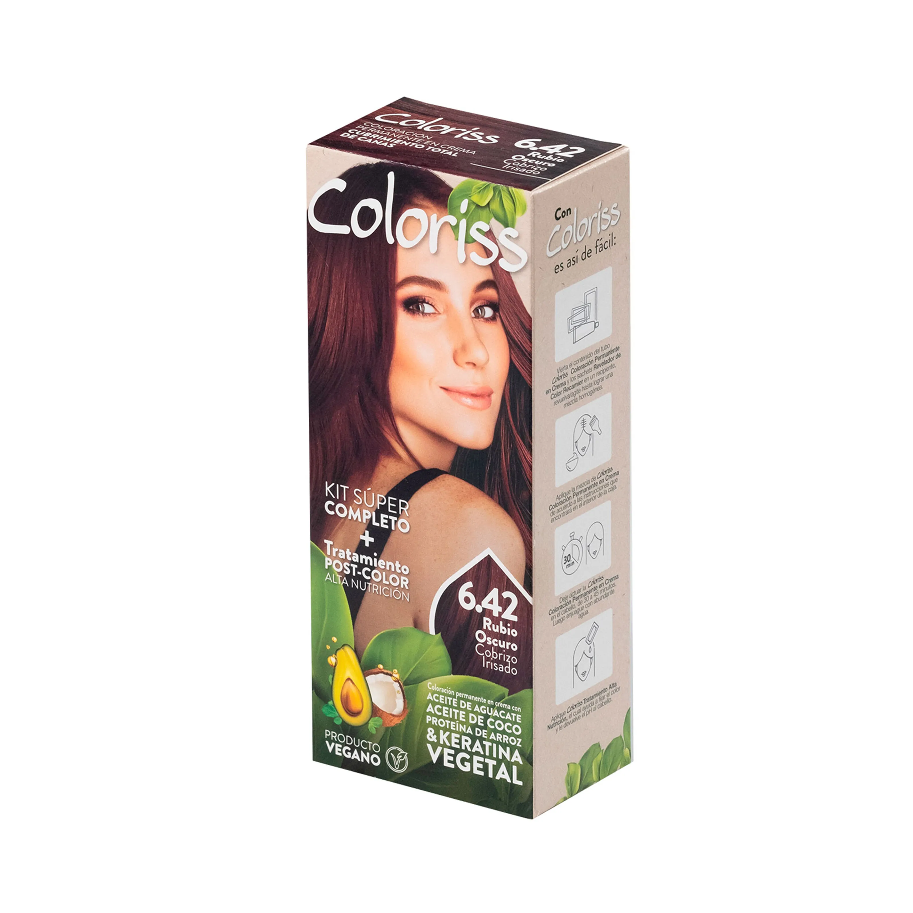 Tinte Coloriss Rubio Oscuro Cobrizo Iri Estuche 6.42