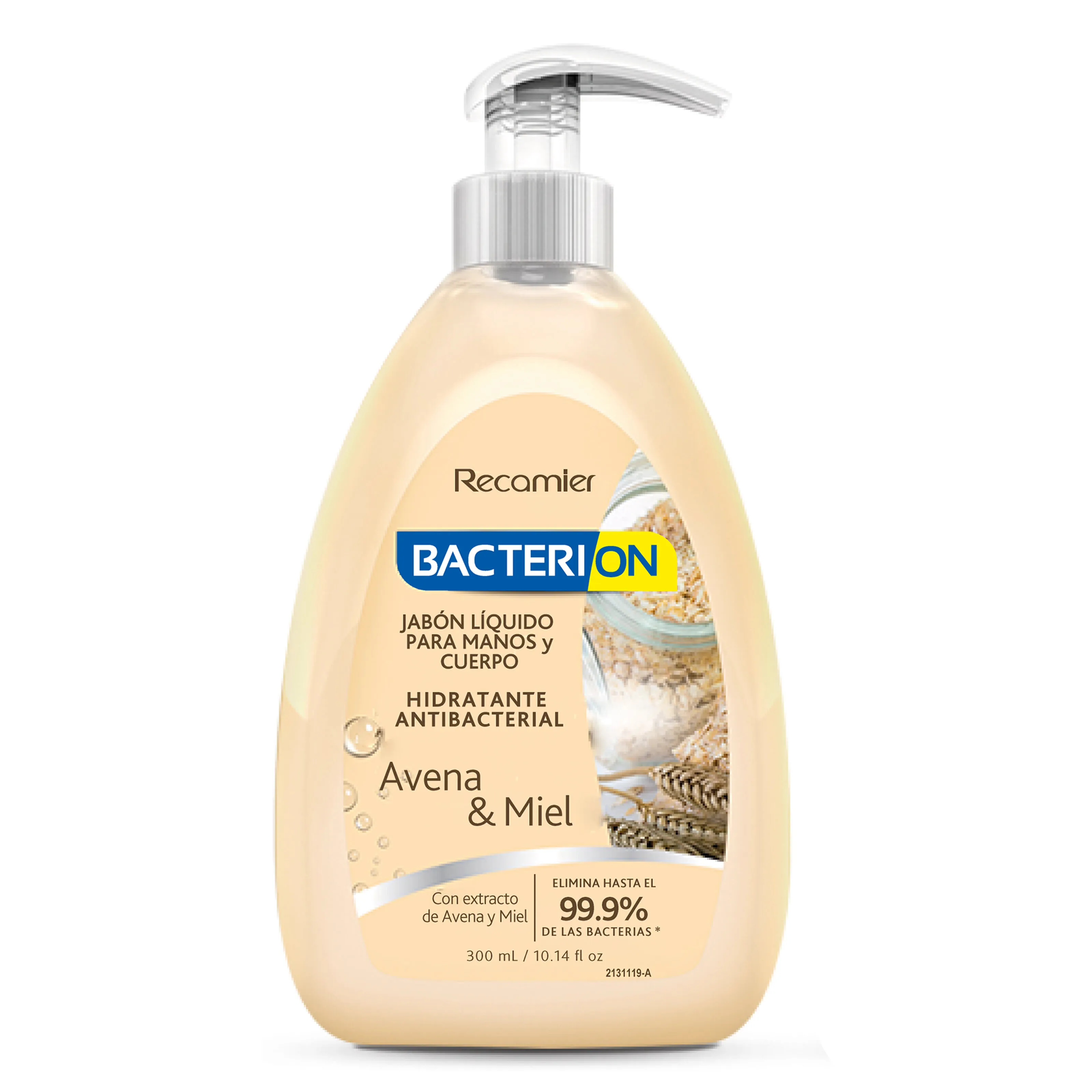 Jabón Bacterion Líquido Antibacterial Avena 300 ml