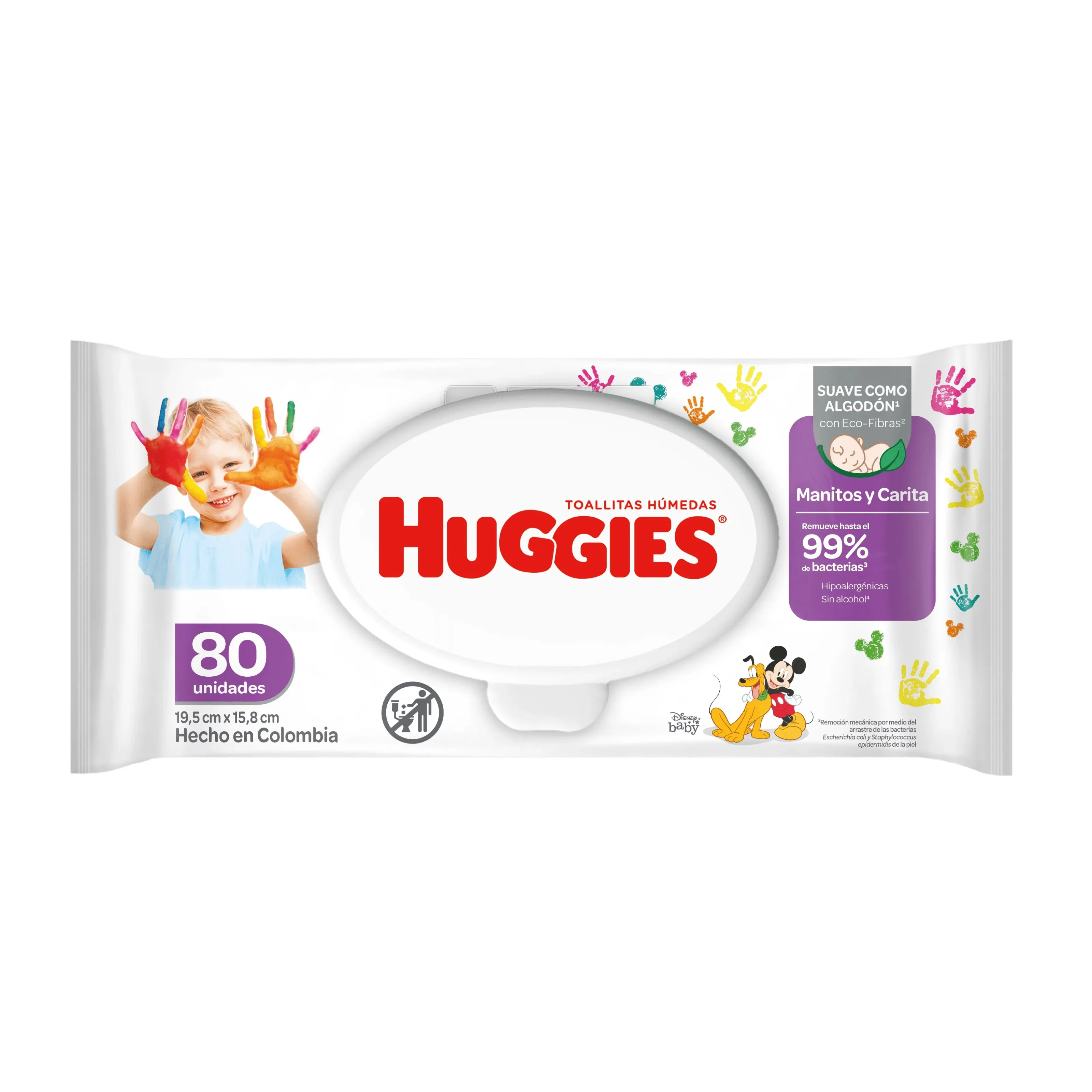 Toallas Humedas Huggies Antibacterial Bolsa 80 Unidades