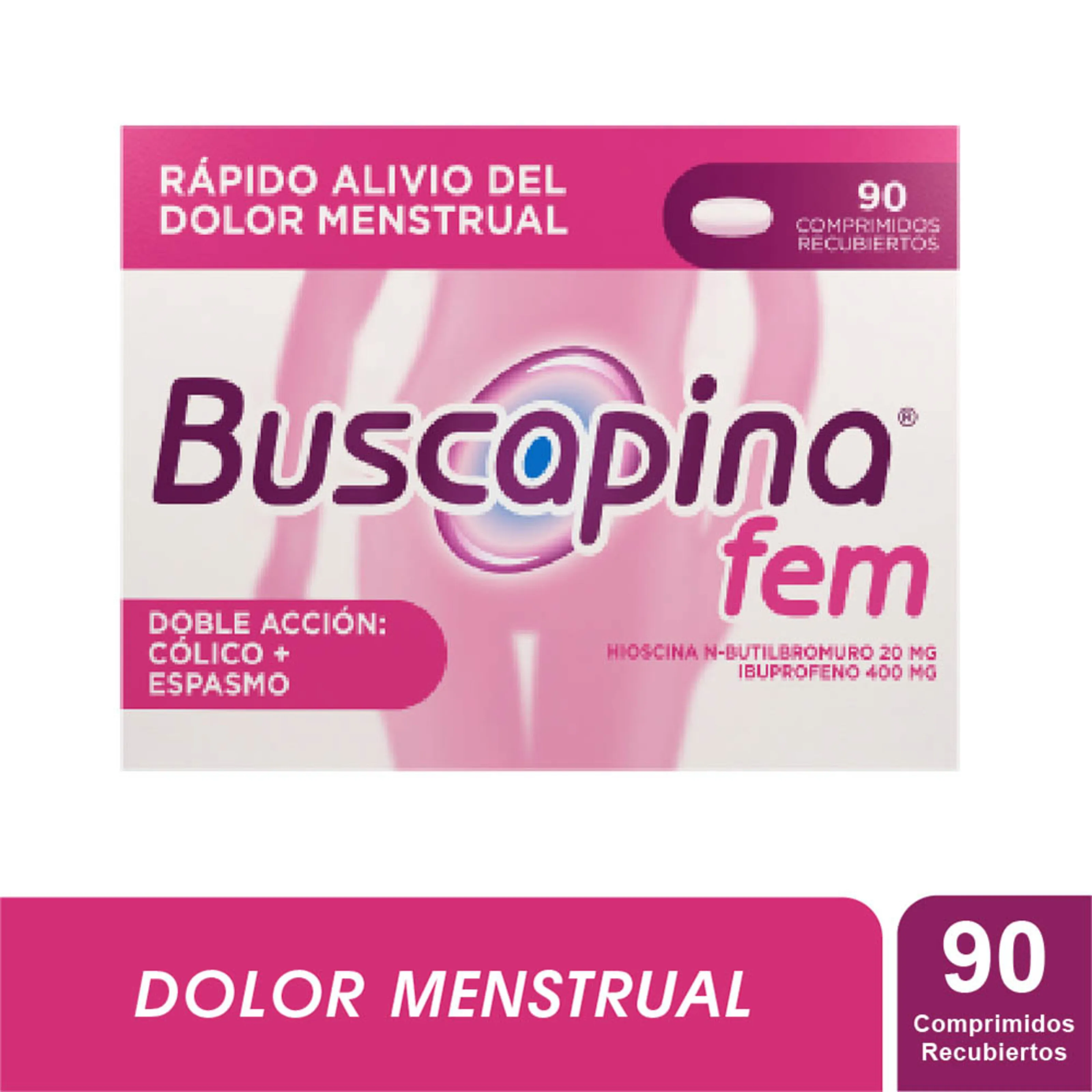Buscapina Fem 20/400 mg x 90 Tabletas Recubiertas