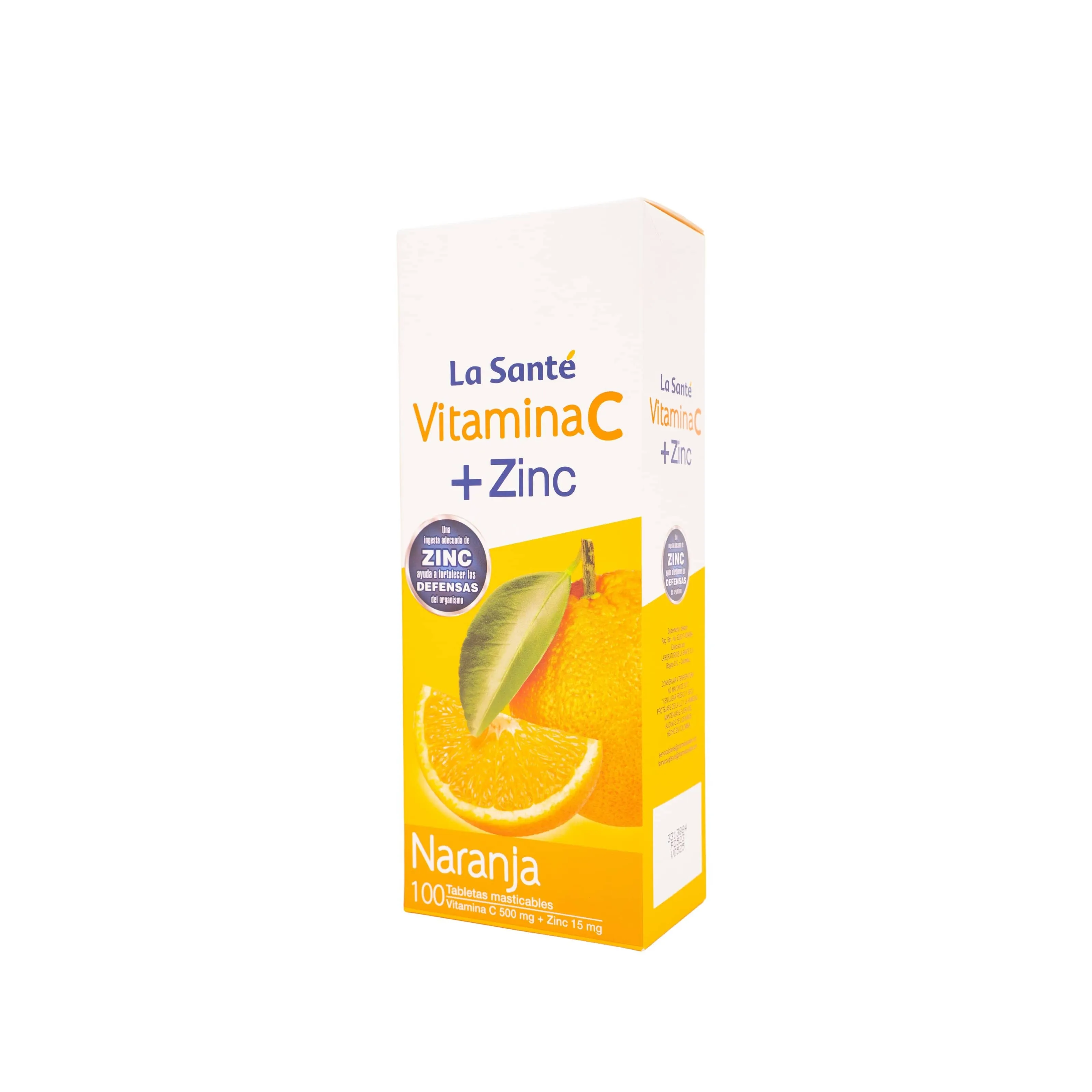 Vitamina C+Zinc Naranja Caja 100 Tabletas Last