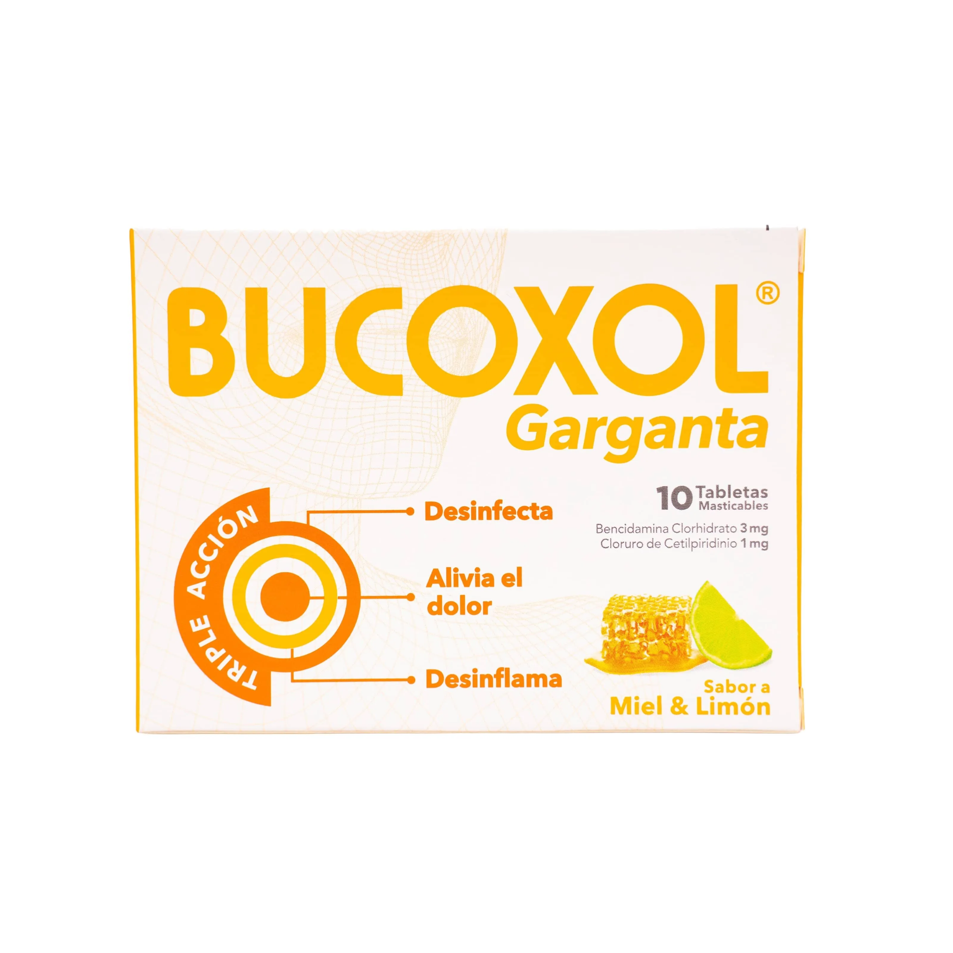 Bucoxol Miel Limón Triple Acción x 10 Tabletas
