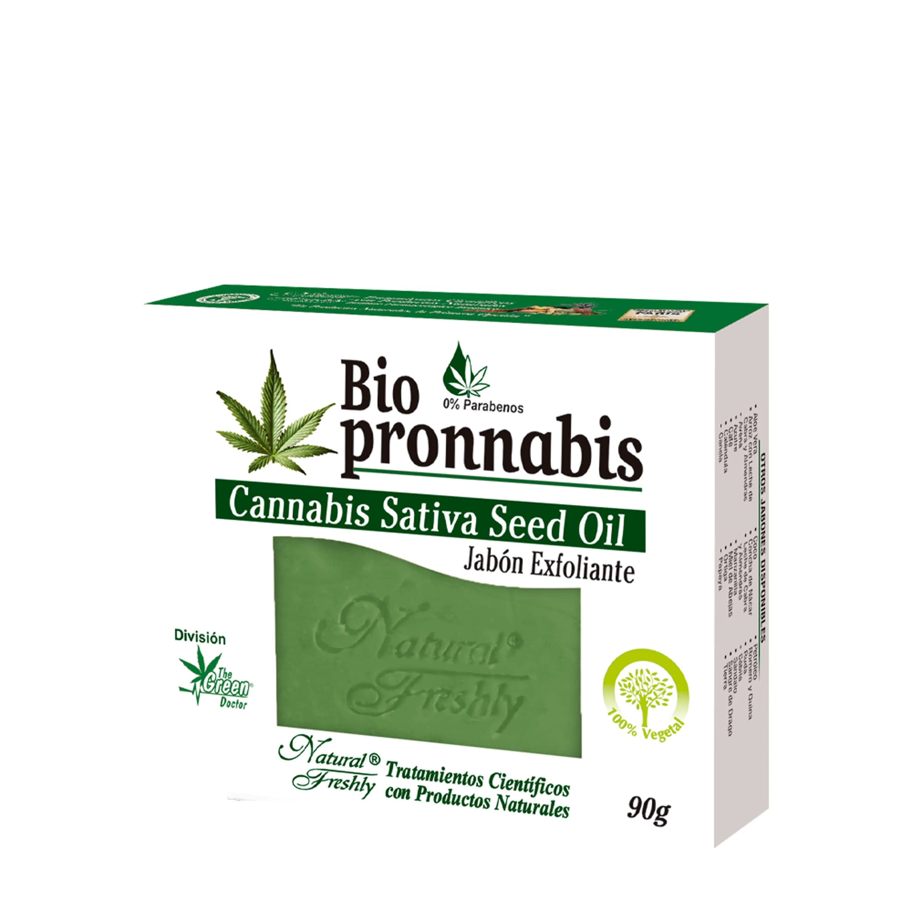 Jabon Exfoliante Biopronnabis Cannabis Sativa Barra 90 Gr