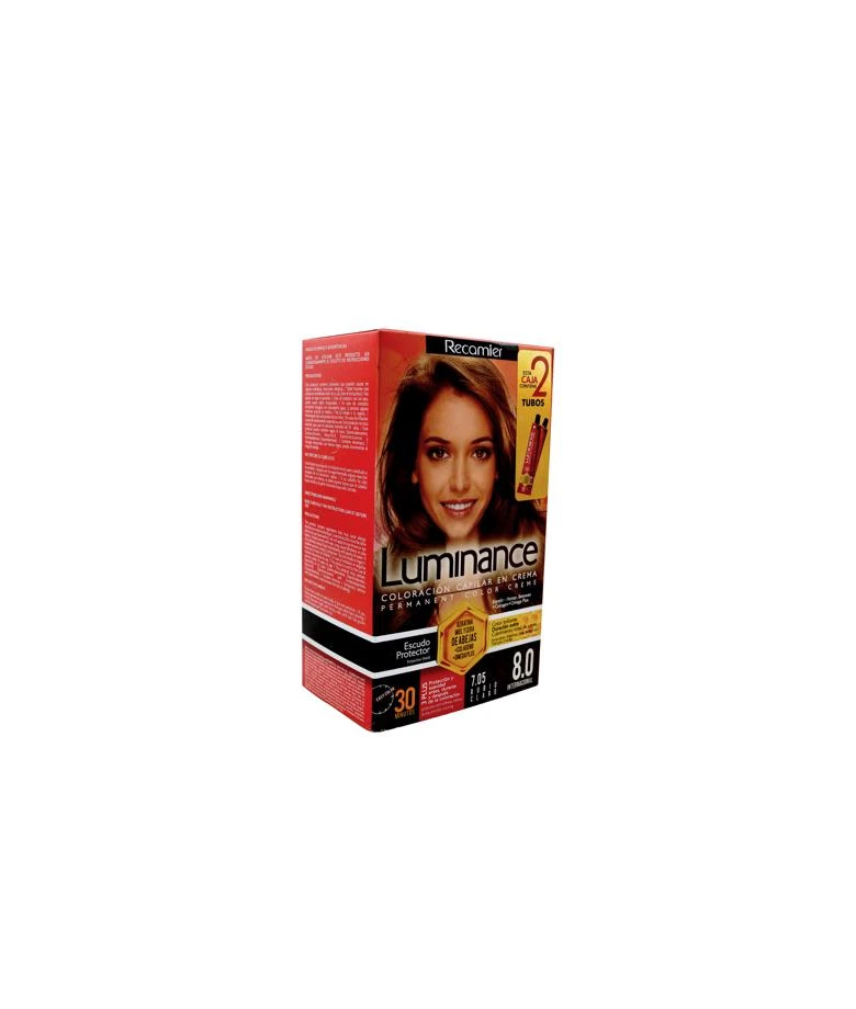 Tinte Luminance Rubio Claro Doble Tubo Estuche 8