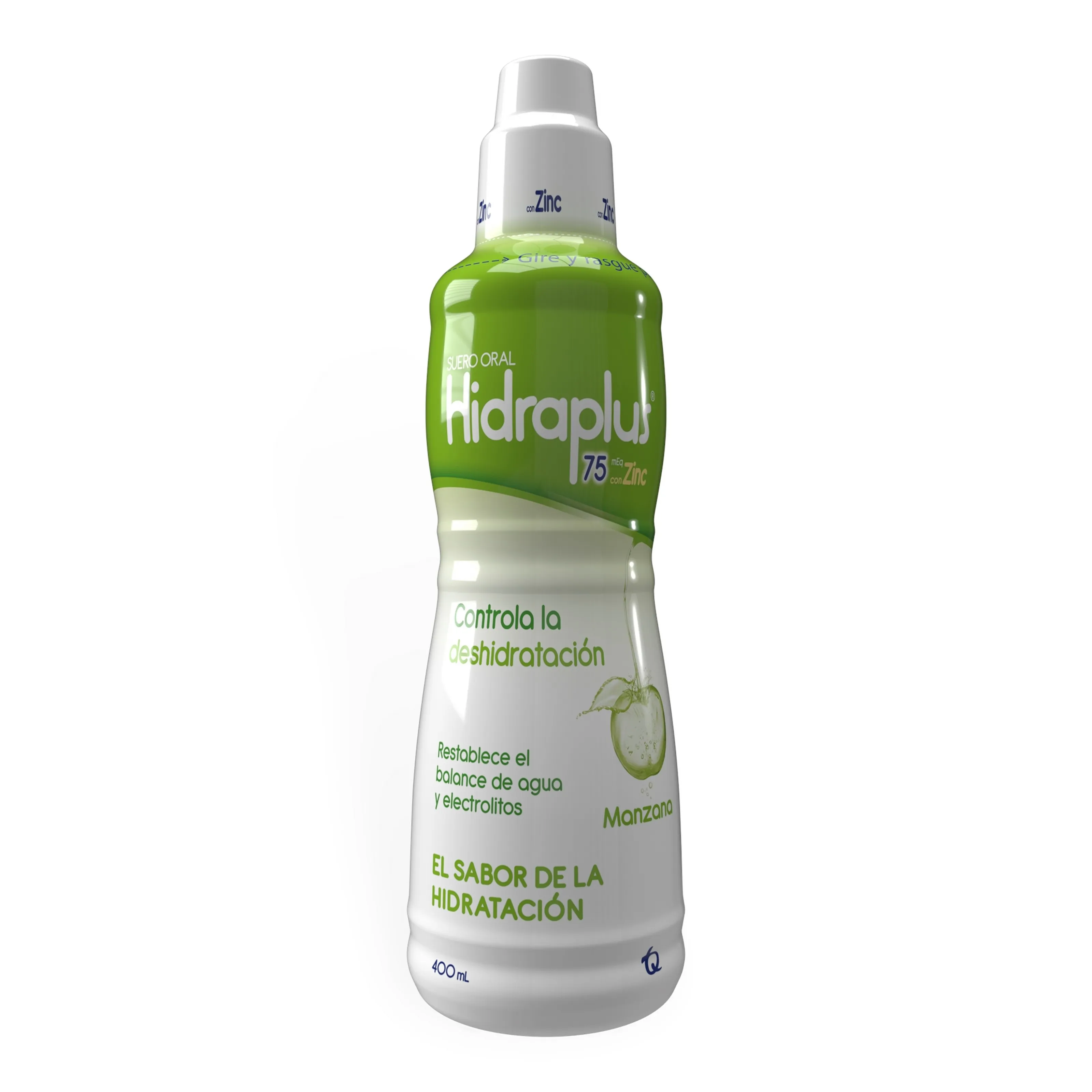 Hidraplus 75 Meq + Zinc Manzana 400 ml