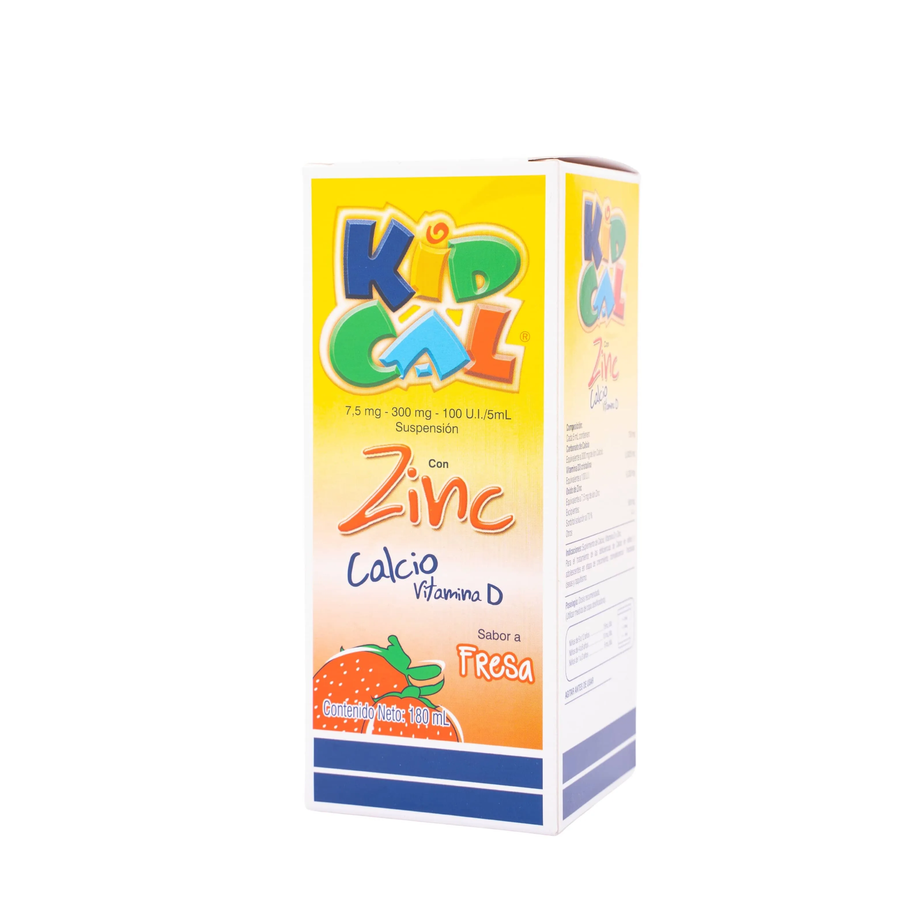 Kidcal Calcio + Vitamina D Fresa Suspensión 180 ml