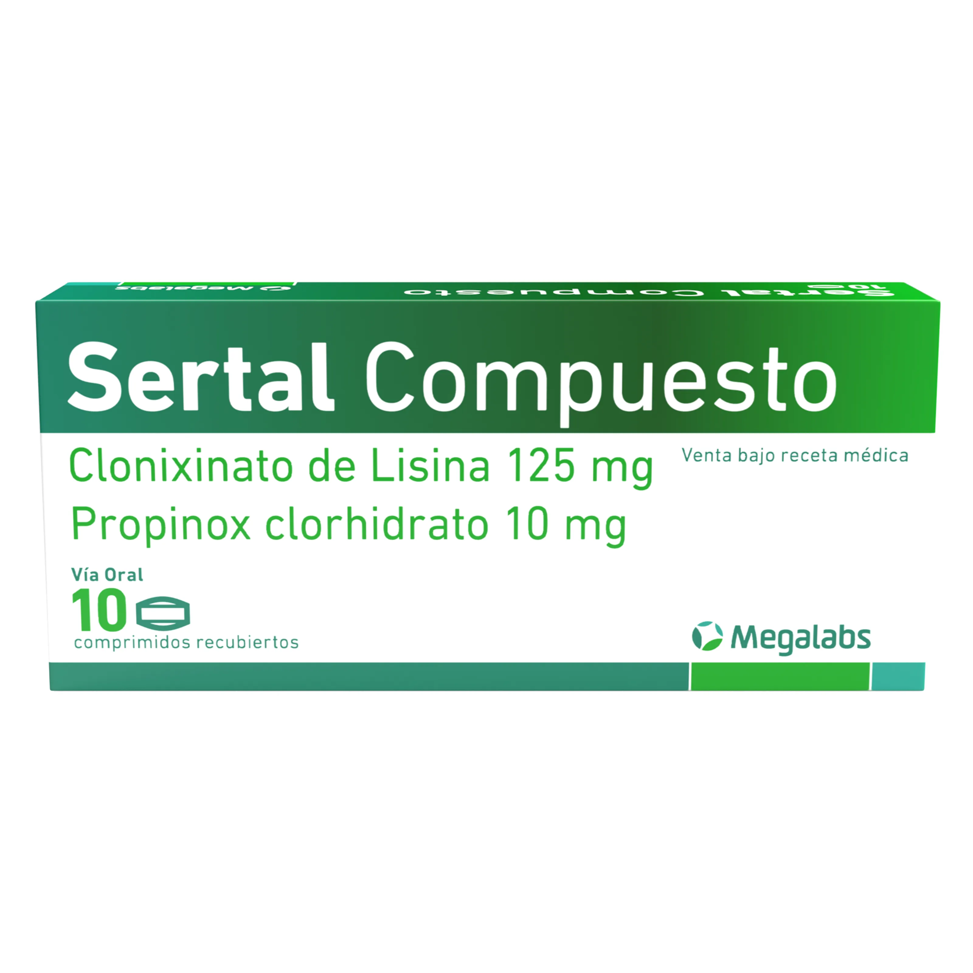 Sertal Compuesto 125 10 Mg Caja 10 Comprimidos